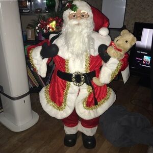3ft Standing Santa Clause Traditional Christmas Decoration